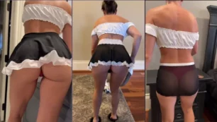 Christina Khalil's Naughty Maid Strip PPV Video Leaked