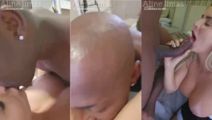 Negão Jefão dando uma esfregada no xerecão da loira Aline